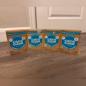 COCO CLEAN Free and Clear Ultra Concentrated Laundry Powder 28 Loads, Lot of 4